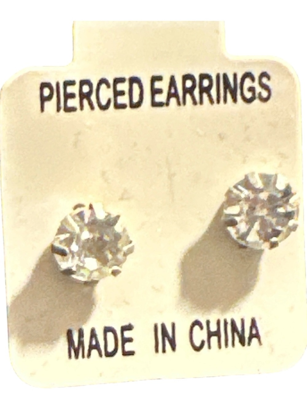 Crystal Stud Earrings - Clear Sparkle